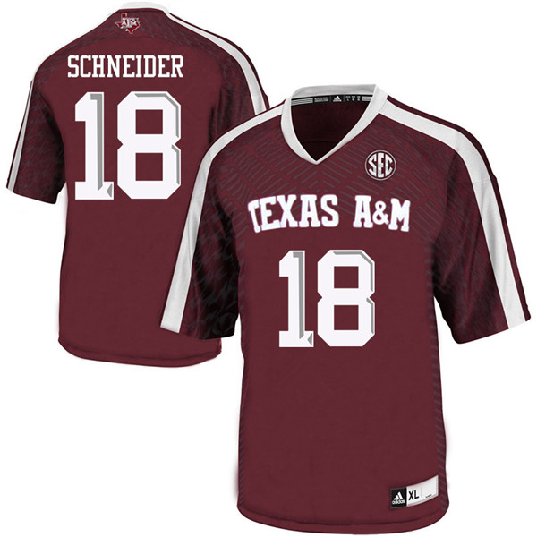 Men #18 Bo Schneider Texas Aggies College Football Jerseys Sale-Maroon